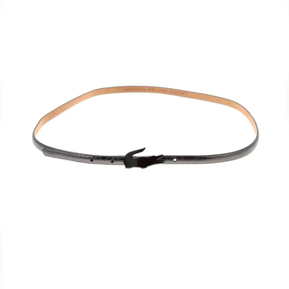 Lacoste Black and Tan Women's Genuine Leather Belt OS - Picture 1 of 1